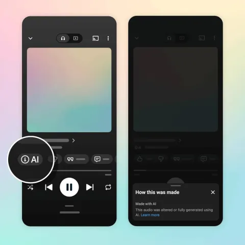 “YouTube Music” süni intellektlə yaradılan mahnılar üçün xüsusi işarələr tətbiq edir